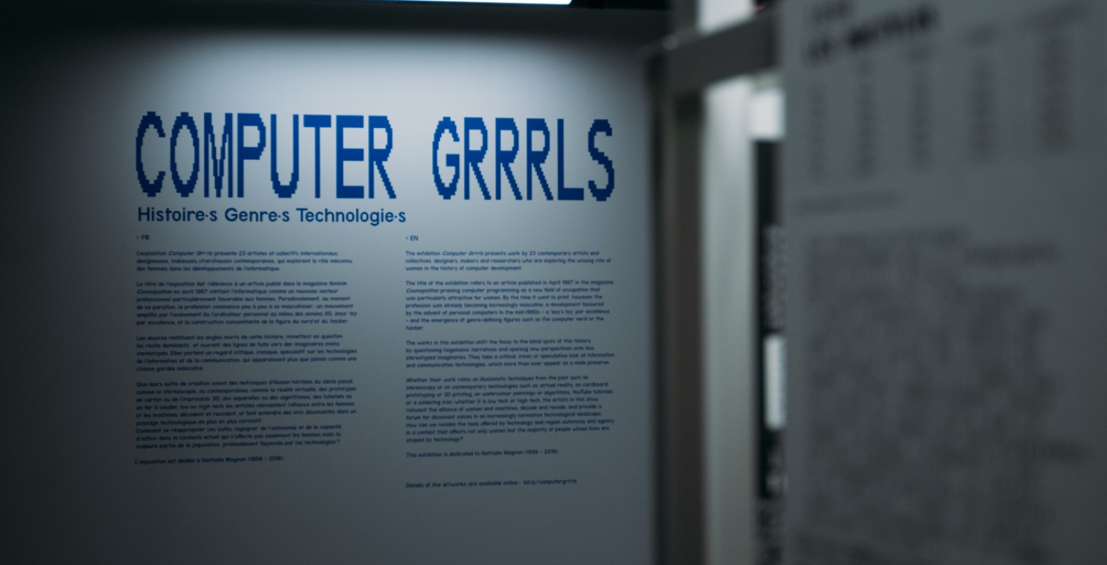 Visite point de vue de l'exposition Computer Grrrls